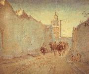 Theodor Esbern Philipsen Street in Tunis oil painting picture wholesale